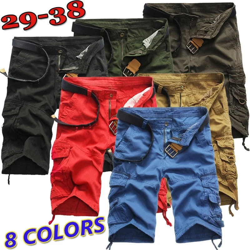 

Mens Military Cargo Shorts Camouflage Tactical Shorts Men Cotton Loose Work Casual Short Pants Gym Shorts Sweatpants Homme