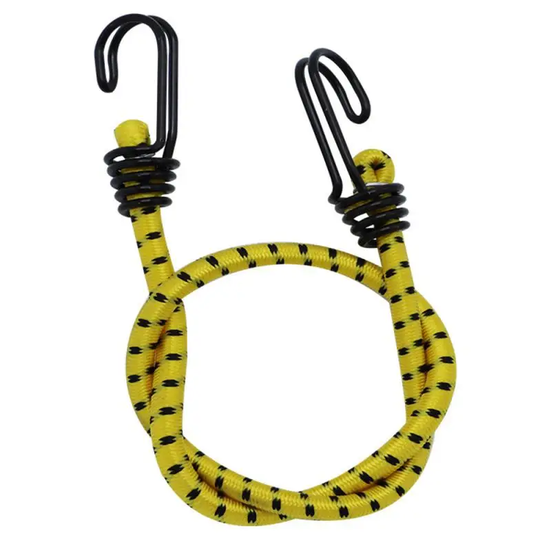

С двойным железным крючком, переплетная веревка, многофункциональная долговечная уличная эластичная веревка, утолщенная веревка для палатки, уличный многофункциональный инструмент