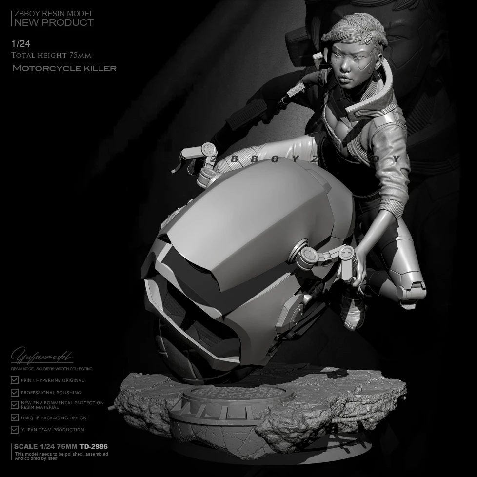 

1/24 Resin model kits figure colorless and self-assembled TD-2986