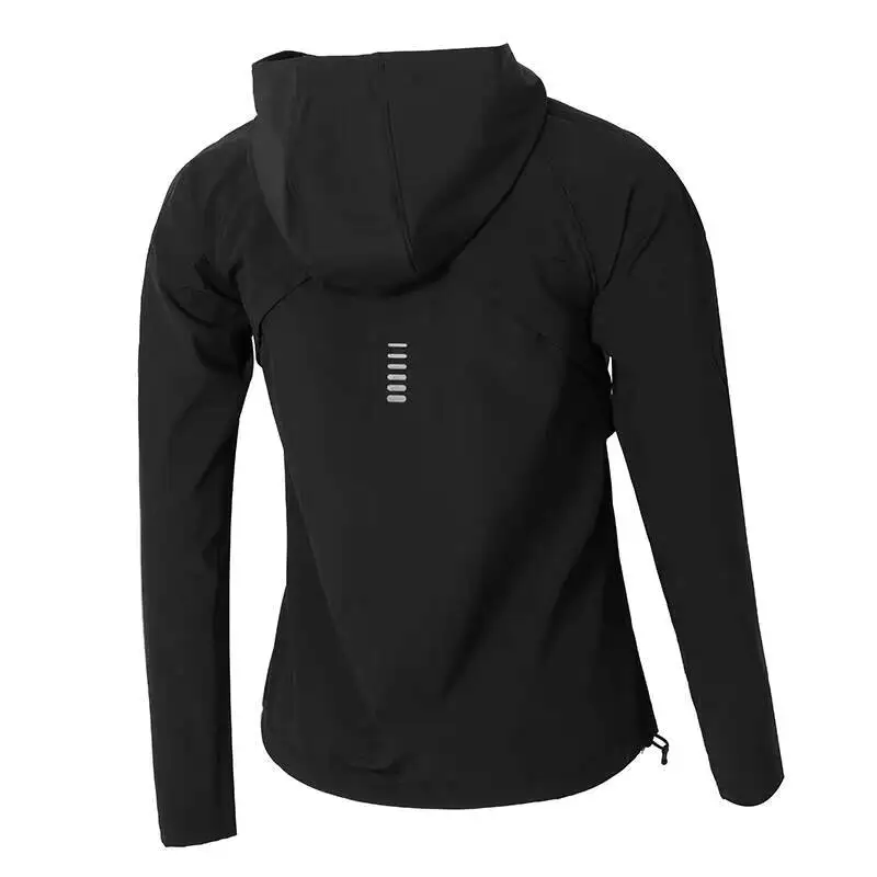 Фото Новая легкая черная куртка Under Armour с капюшоном для женщин и мужчин, из гладкой ткани, на молнии, свободного кроя, для повседневной носки, активного отдыха и уличного стиля №5