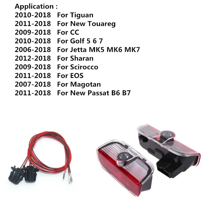 Лампа для проектора автомобильной двери 2X светодиодный P-assat b9 b8 b7 b6 CC G-olf GTI