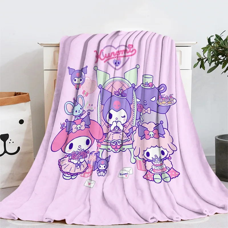 

Фланелевое Одеяло Sanrio Melody, периферийное мультяшное одеяло для дивана, спальни, офиса, общежития, одеяло для сна