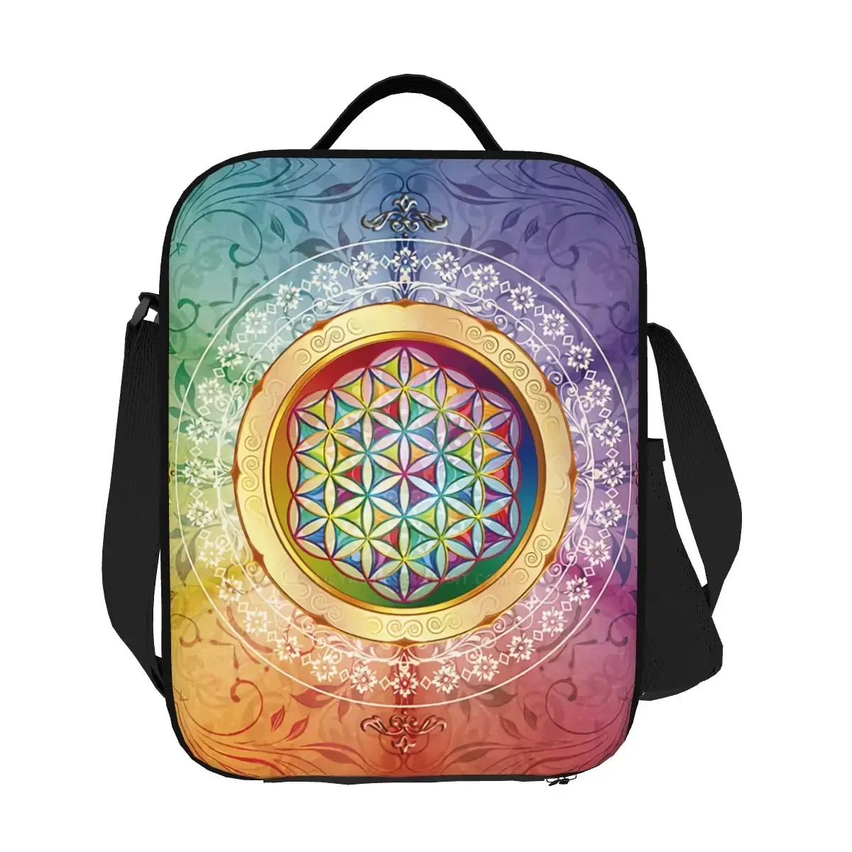 Изолированные ланч-пакеты с романтическим цветочным рисунком для Священного