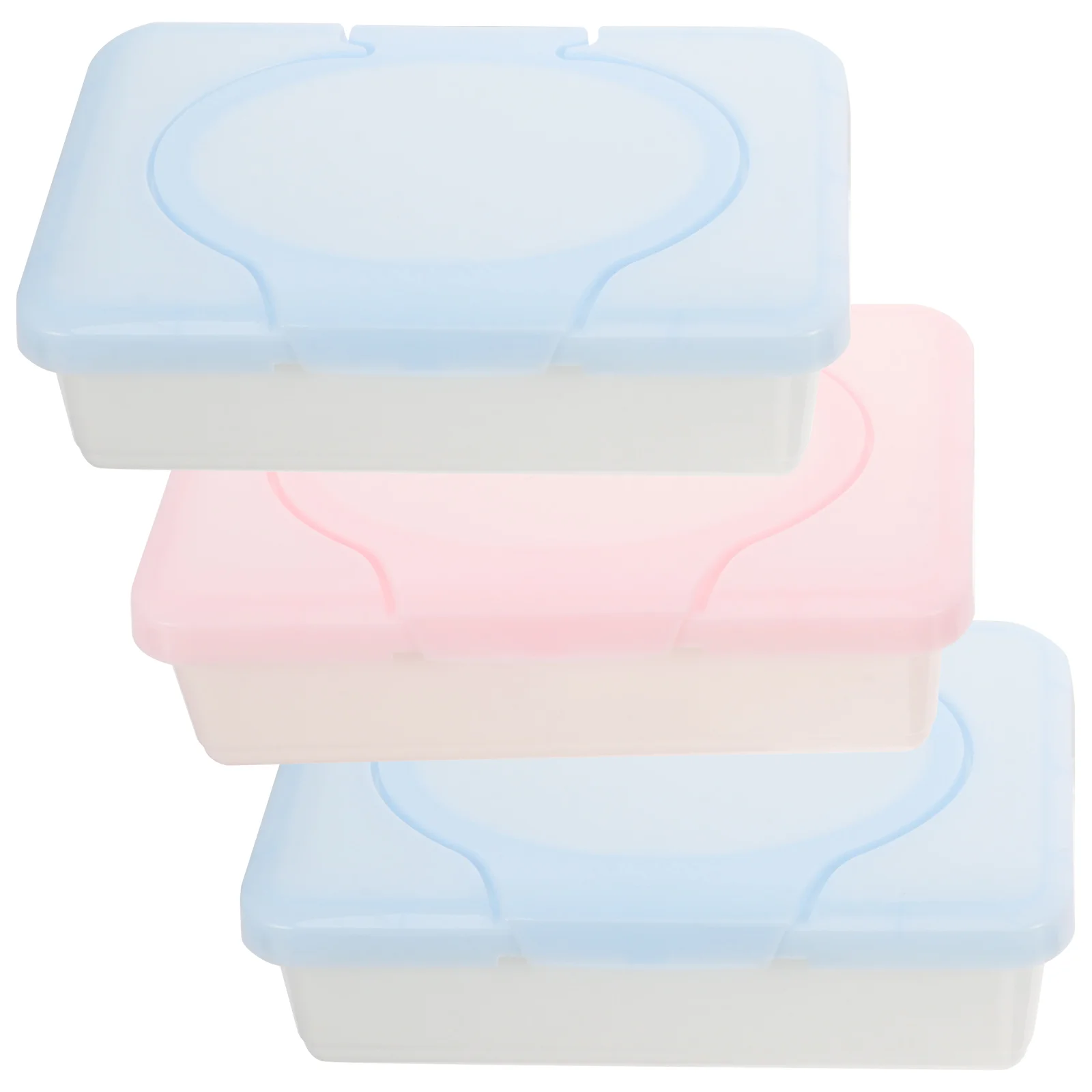 

3 Pcs Wipes Reusable Container Dispenser Case Travel Lid Holder Pp Baby Bathroom