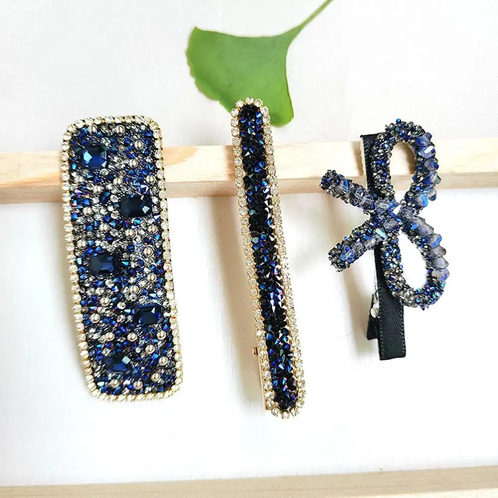 

Rhinestone Hair Clips Set Bow Hair Pins Headwear Barrettes for Women for Children Women Girls