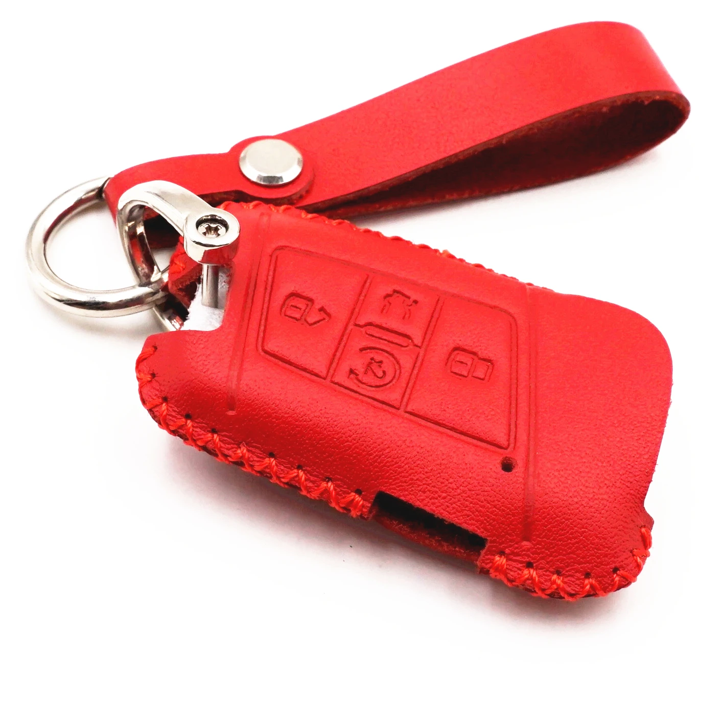 WFMJ красный кожаный чехол для Volkswagen Tiguan 2020 2019 Jetta SE Atlas Cross Sport Golf с 4 кнопками