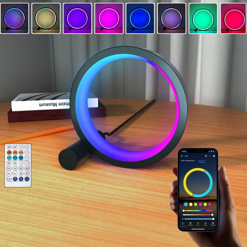 

Smart LED Night Light Desktop Music Voice-activated Atmosphere Lamp RGB Symphony Light APP Control LED Music Rhythm Light