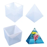 large pyramid resin mold crystal epoxy silicone molds dried flower filling casting decorative molds for diy jewelry crafts makin