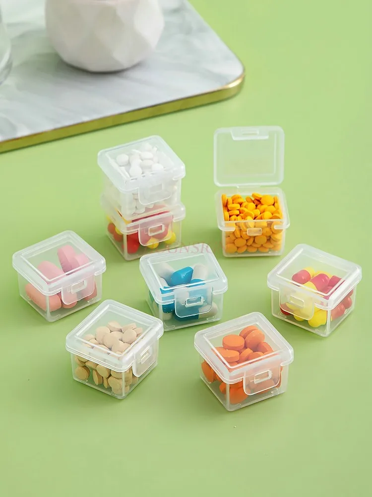 2 шт. коробка для лекарств портативная маленькая мини-коробка хранения таблеток