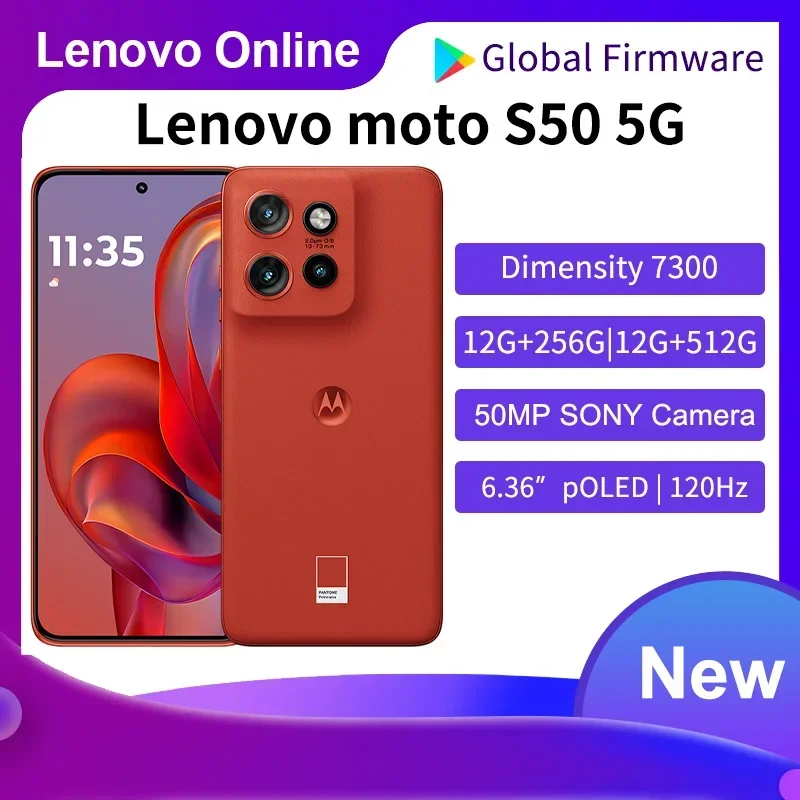 Оригинальный телефон MOTOROLA Lenovo Moto S50 5G Android 68W быстрая зарядка 6 36 дюйма 120 Гц 7300