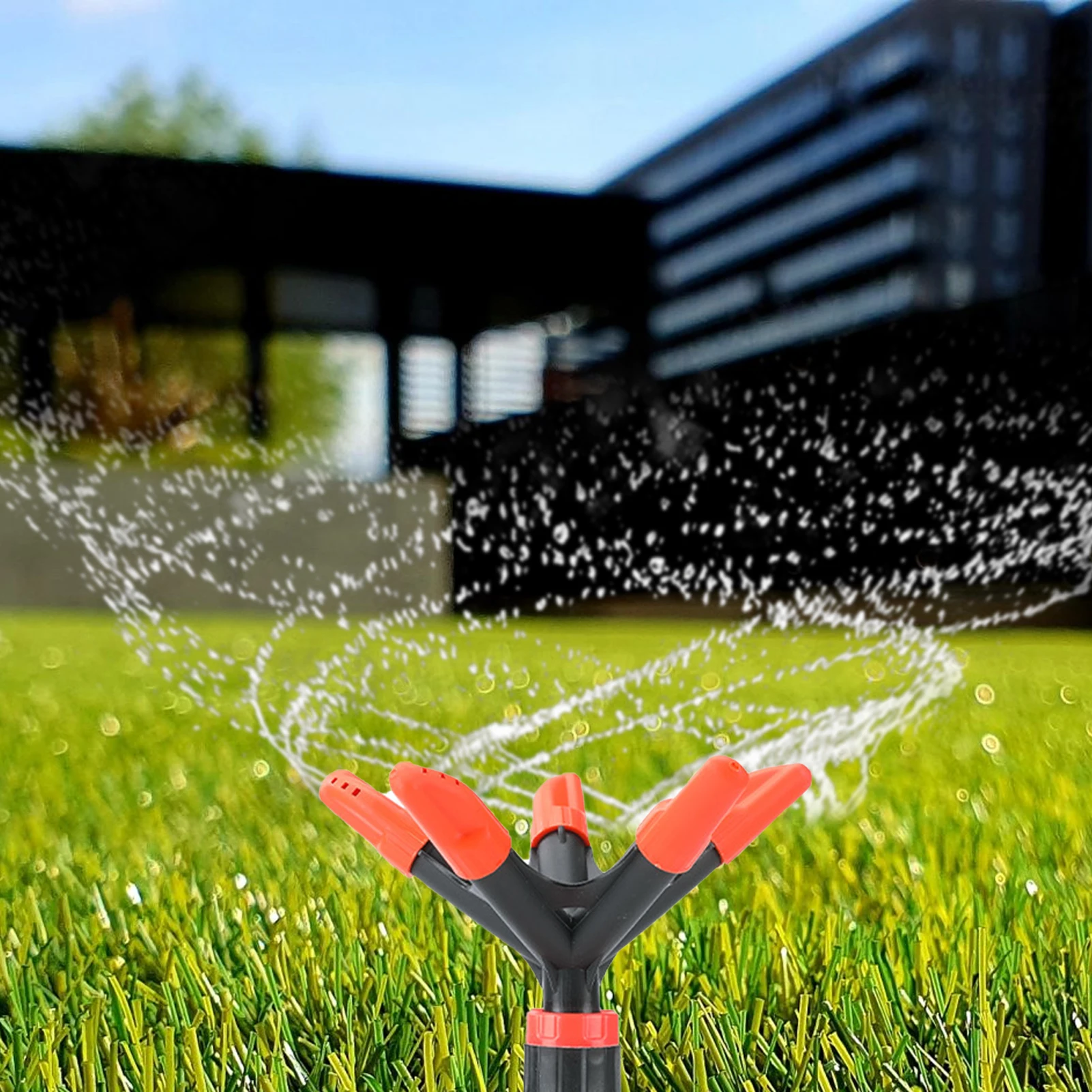 

Garden Sprinklers 360 Rotating Convenient Durable Adjusted At Will Multiple Tandems Providing An Even Layer Of Water