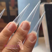 500pcsbag extremely pointy xxl stiletto nail tips for professional fake nail acrylic manicure press on salon false nails
