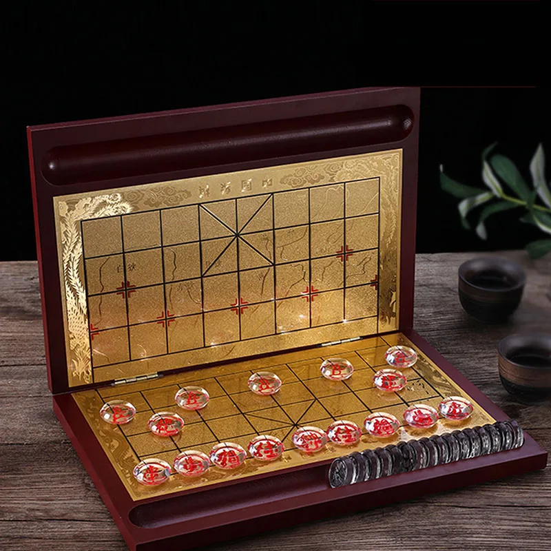 

Crystal Professional Chess Board Luxury Thematic Unique China Chess Sacred Geometry Entertainment Ajedrez Grande Wit Games