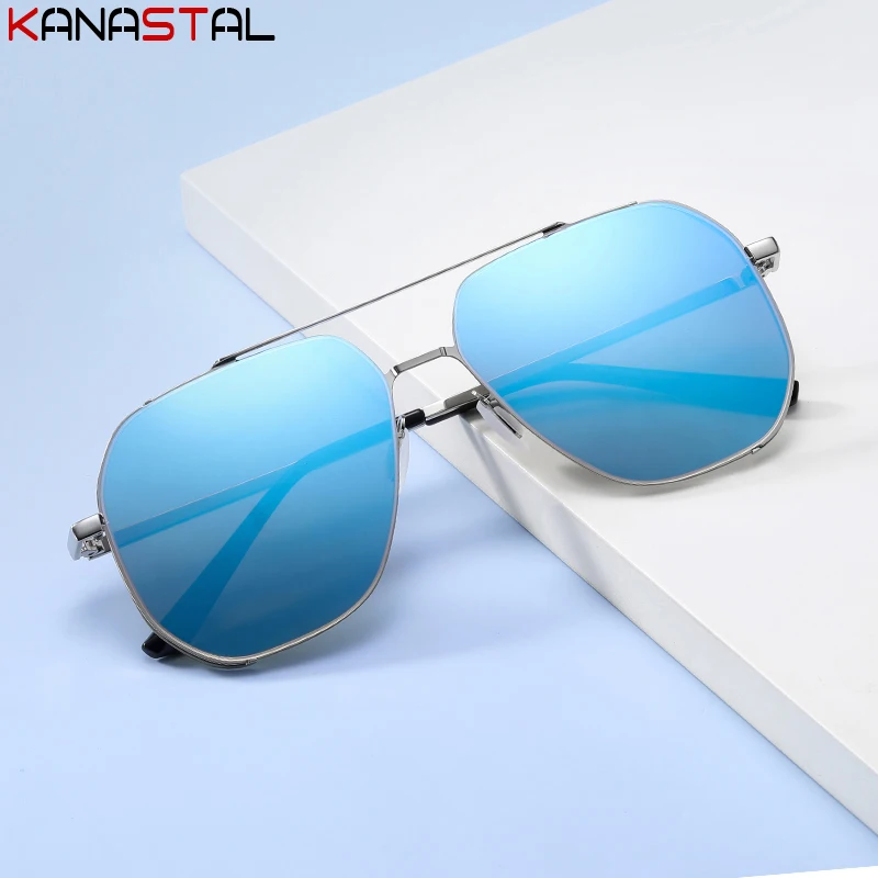 

Men Toad Polarized Sunglasses Pilot Mirror Sun Glasses Women Big Metal Eyeglasses Frames Driveing Fishing Cycling Sports Eyewear