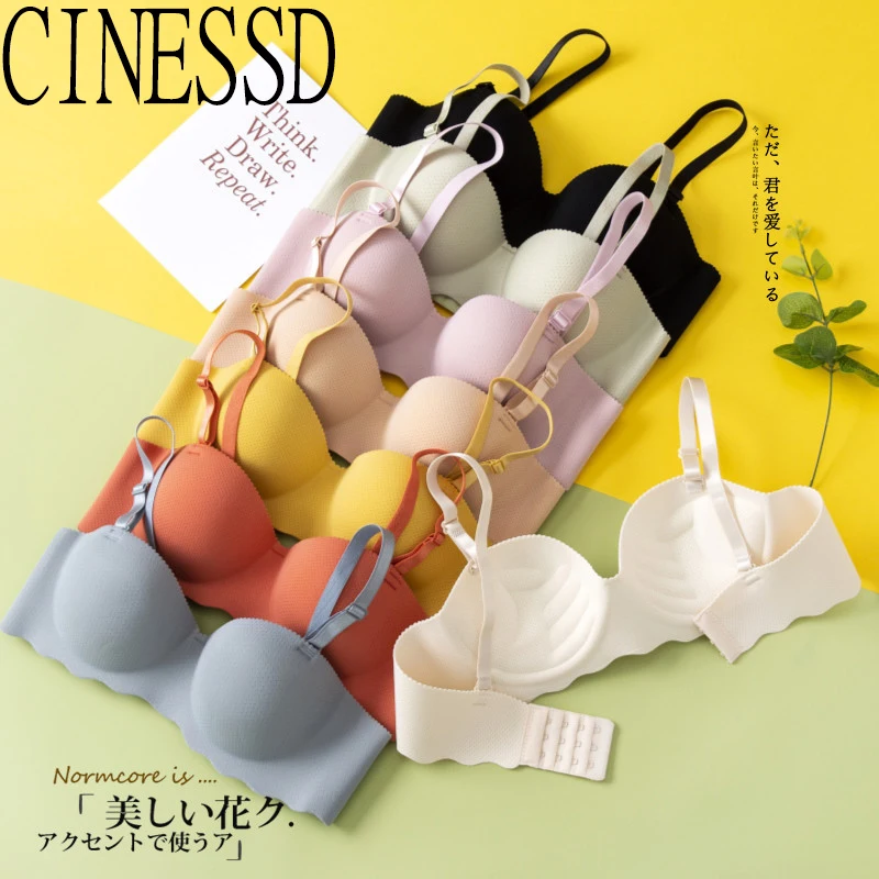 

Female Lingerie 11 Color Women No Wire Lingerie Push Up Underwear Soft Seamless Bra Thin Bras Breathable Gathered Lingerie