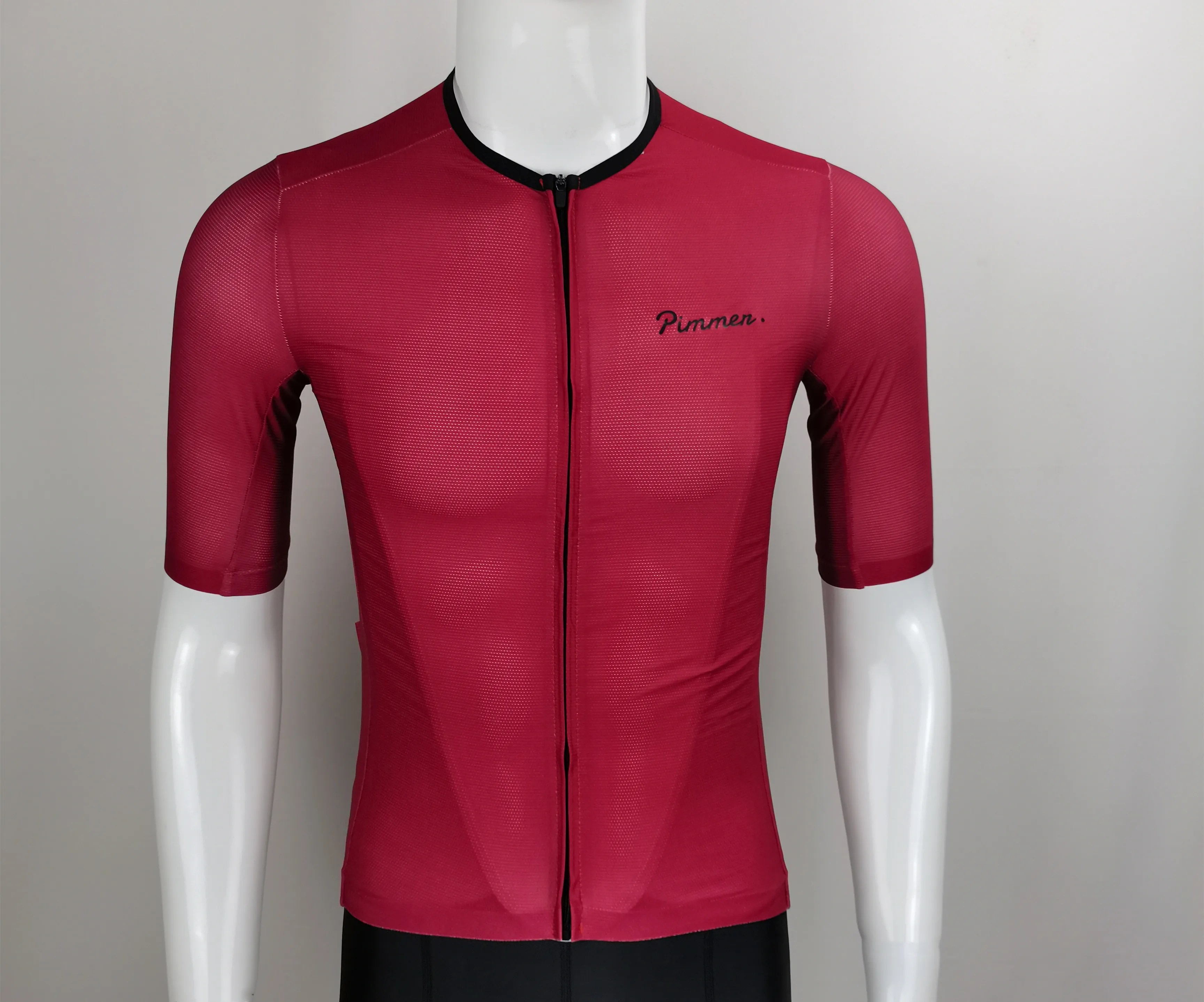 

2020 Pimmer newest short sleeve cycling jersey cycling wear Italy fabric with best quality finish red and gray free shipping
