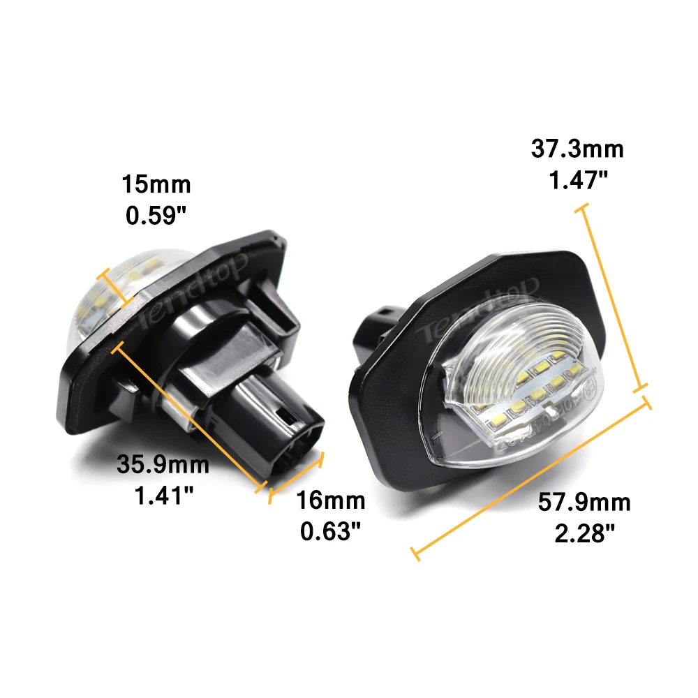 Canbus без ошибок автомобильный светодиодный светильник номерного знака для Toyota