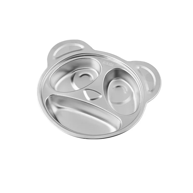 Обеденная тарелка из нержавеющей стали с разделенной сеткой Ланч-бокс для