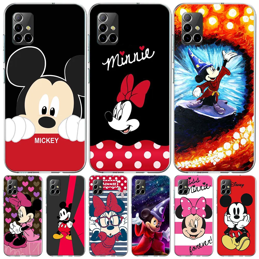 

Minnie Mickey Case for Samsung Galaxy A54 A31 A51 A53 A12 A52 A71 A32 A41 A72 A03 A03s A21s A33 A73 Silicone Clear Phone Cover