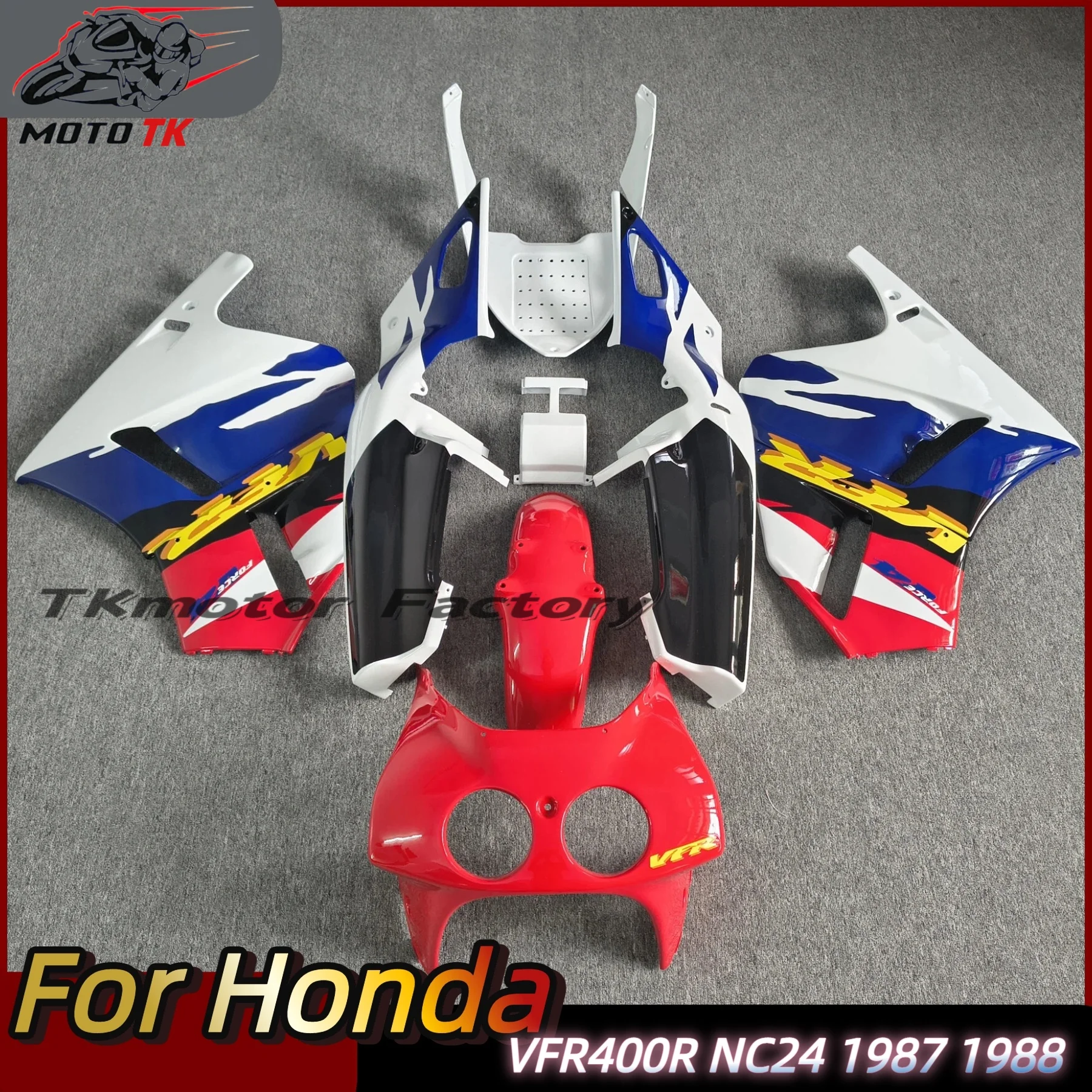 Фото Оранжево-черный обвес для HONDA VFR400R NC24 VFR400RR 87 88 VFR 400 R RR VFR400R 400R 1987 1988 №1