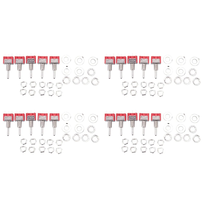 

20 X Mini Momentary (On)Off(On) Toggle Switch Model Railway SPDT 12V,Silver