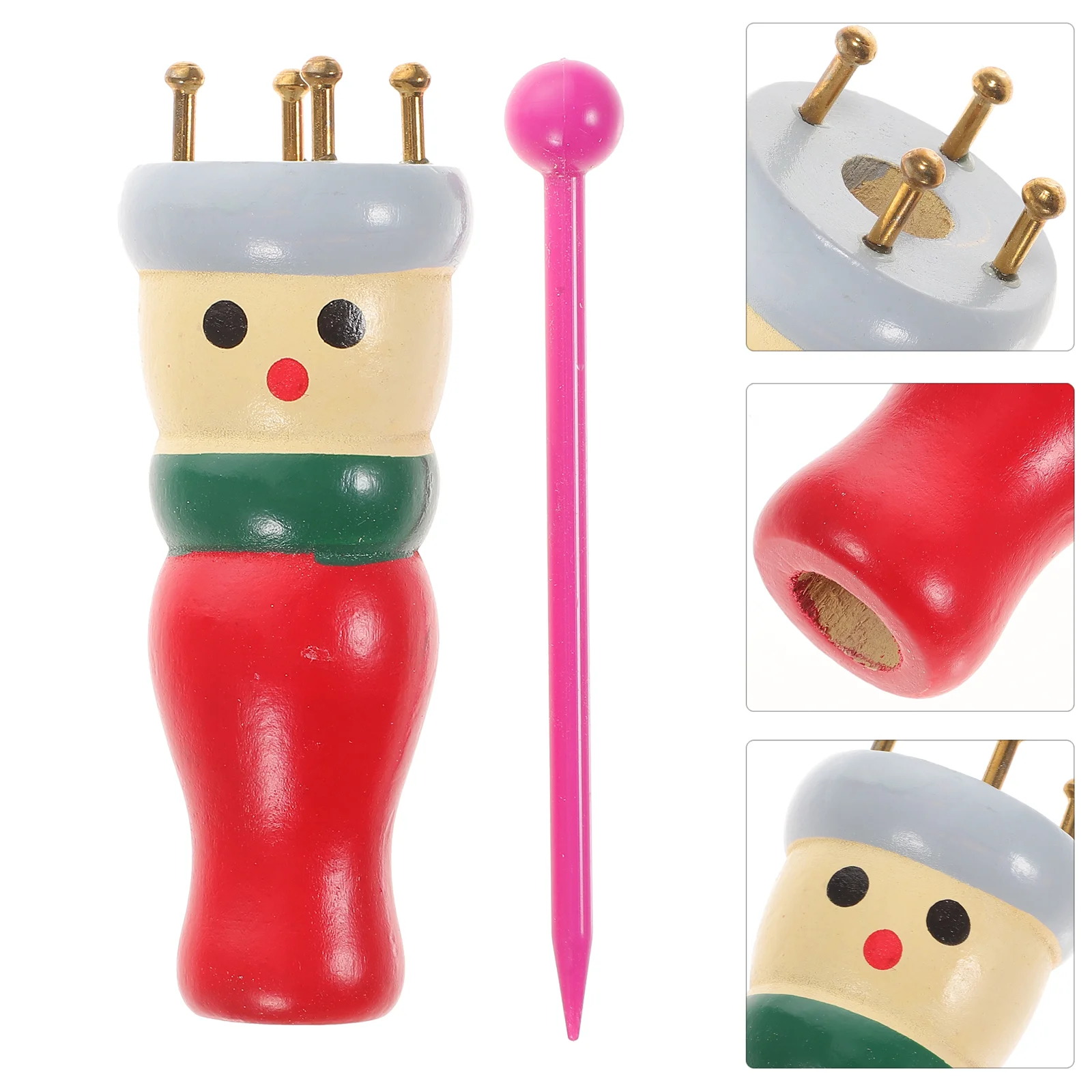 

Knitting Spool Knitter French Wooden Loom Woodtool Kidsmachine Weaving Tower Dolly Diy Corking Automatic Carfts Wool Toy Needle