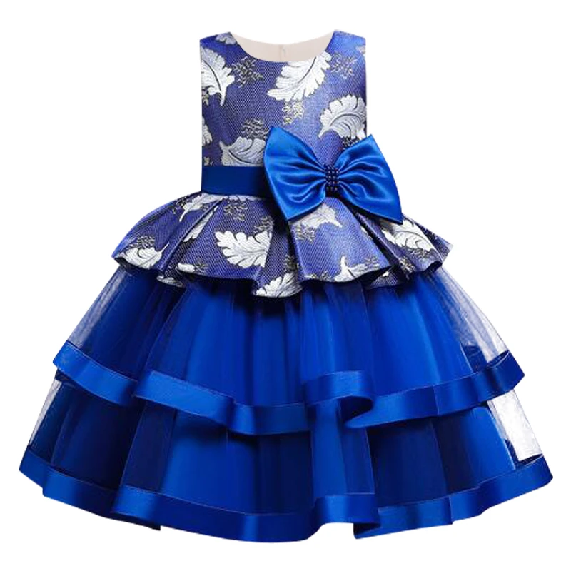 

Christmas Carnival Ball Gown Evening Dresses For Girls Party Costume Premium Satin Fabric Stitching Mesh Layered Dress