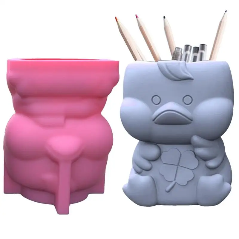 

Форма для плантатора суккулента, симпатичный утенок «сделай сам», ваза для цветов, силиконовые формы, портативная маленькая фотоформа, гибкая эпоксидная смола