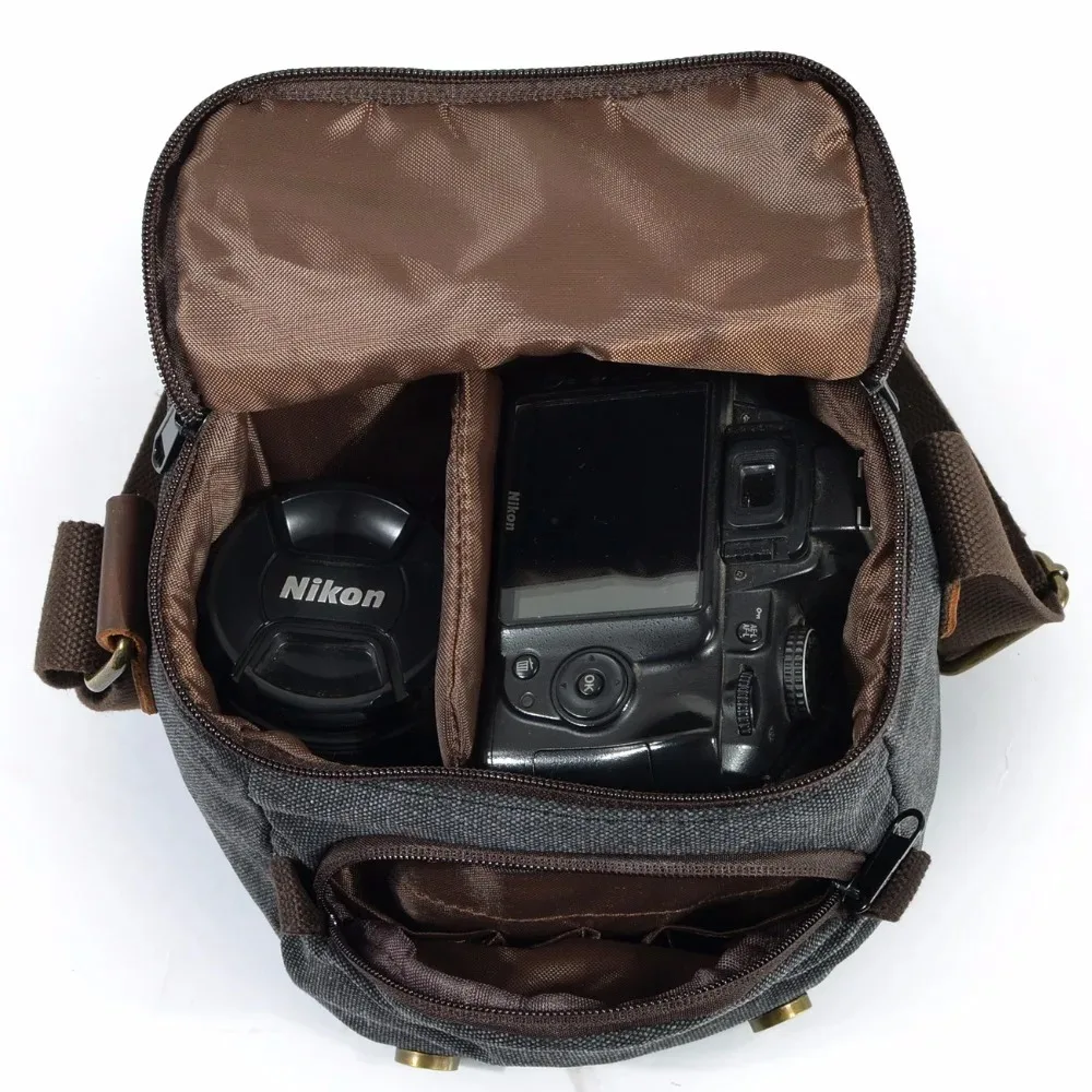 Холщовая сумка через плечо для микро DSLR камеры