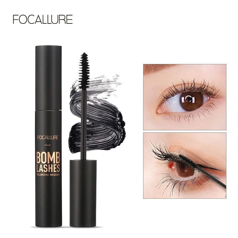 

FOCALLURE 3D Mascara Lengthening Black Lash Eyelash Extension Eye Lashes Brush Beauty Makeup Long-wearing Black Color Mascara