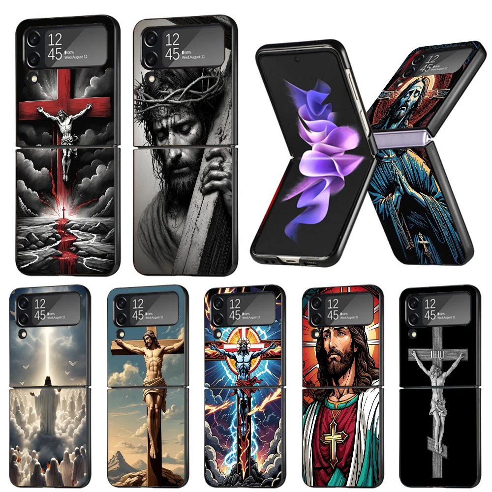 Христианский крест дизайнерский чехол для телефона Samsung Galaxy Z Flip 6 5 4 3 5G Flip3 Flip4 Flip5