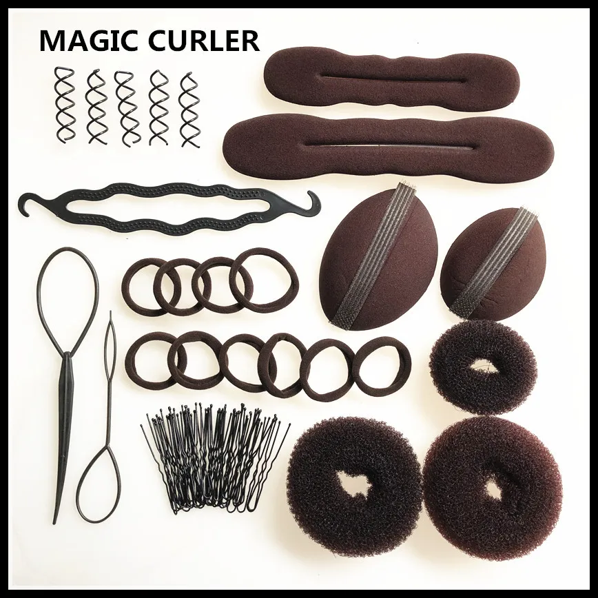 

23pcs Two-color Optional Hair Accessories Set Hair Tools Braider Hair Tools Set Hair Tools