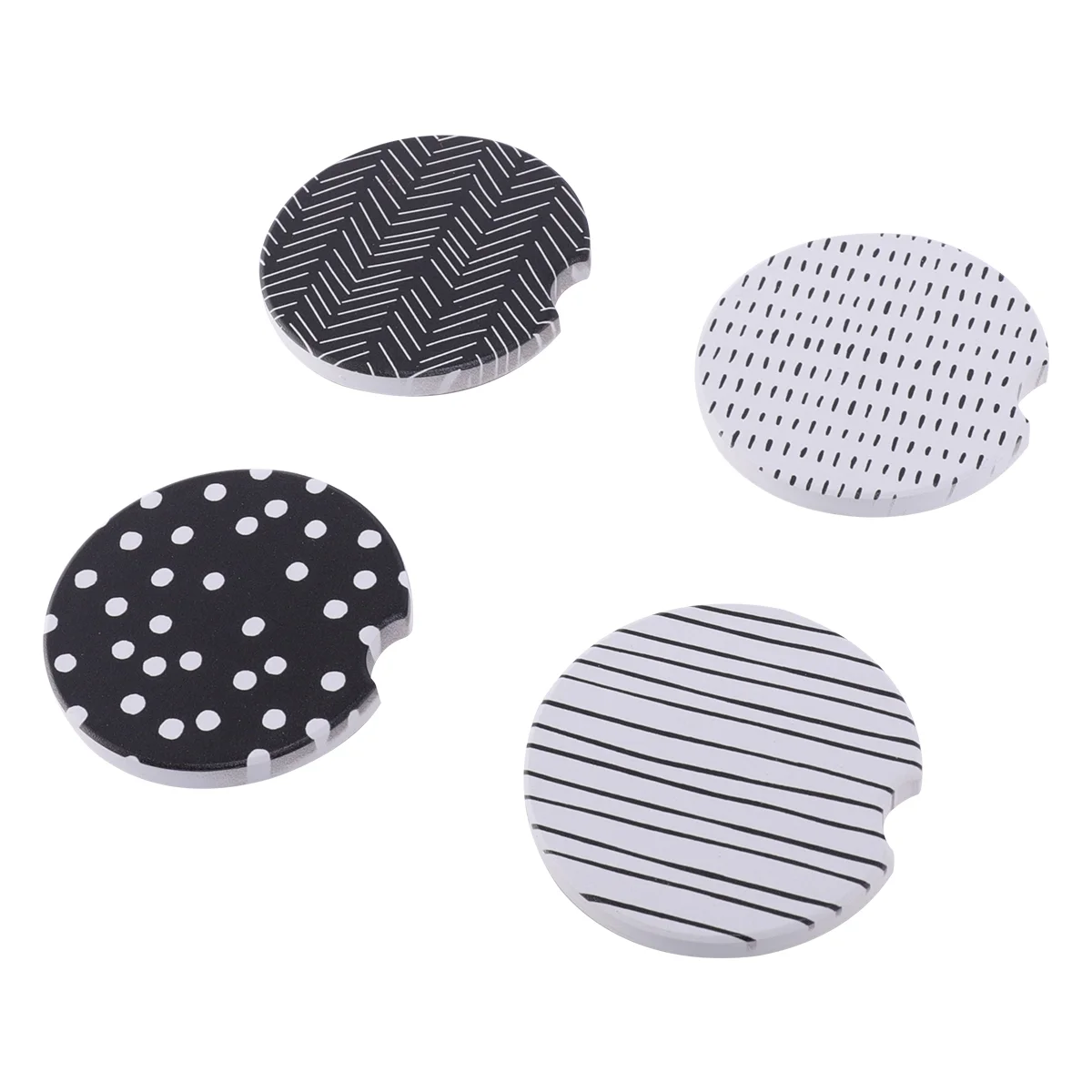 

4 Cup Holder Coaster Absorption Round Cup Mat Stone Coaster Car Coffee Mat Ceramic Cup Holder