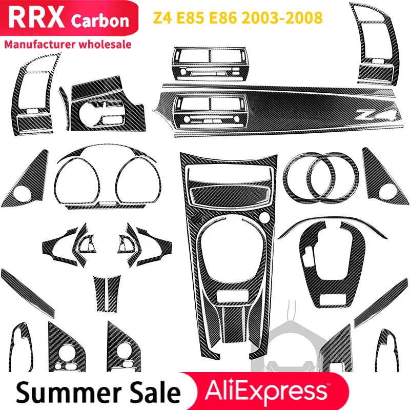

RRX for Bmw Z4 E85 E86 2003 2004 2005 2006 2007 2008 Interiors Center Control Dashboard Carbon Fiber Stickers Car Accessories