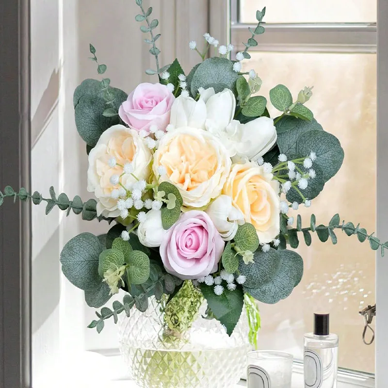 30 штук искусственного эвкалипта искусственный эвкалипт серебряная монета