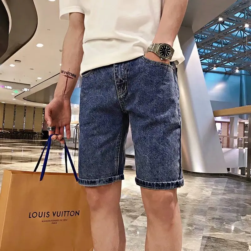 

Denim Shorts Men's Korean Version Trendy Ruffian Handsome Slim Fitting Pants Jeans Summer New Casual Versatile Men's Breeches