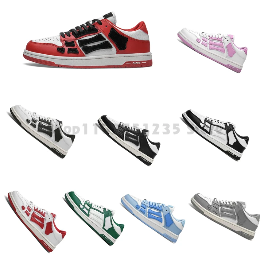 

AMIRI PURE Bone Shoes Original High Quality Casual Sneakers Skateboarding Shoes Chunky Trainers Footwear for Men and Women