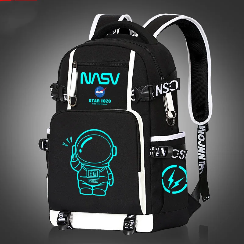 MRLD Kids Schoolbag High Capacity Waterproof  Backpack School Bags For Teenage Boys Student Astronaut Luminous Book Bag