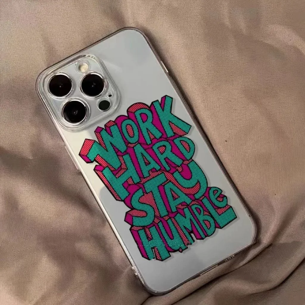 Чехол для телефона с персонализированными художественными буквами для IPhone X XR XS 11 12 13 14 Pro Max 7 8 Plus, противоударный мягкий чехол из жидкого силикона