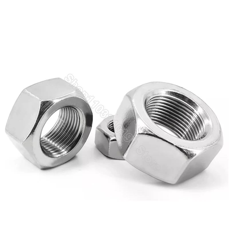 1-10 шт. шестигранная гайка с мелкой резьбой, мелкая гайка M4 M5 M6 M8 M10 M12 M14 M16 M18 M20 M22 M24 Шестигранные гайки из нержавеющей стали 304 для болтов