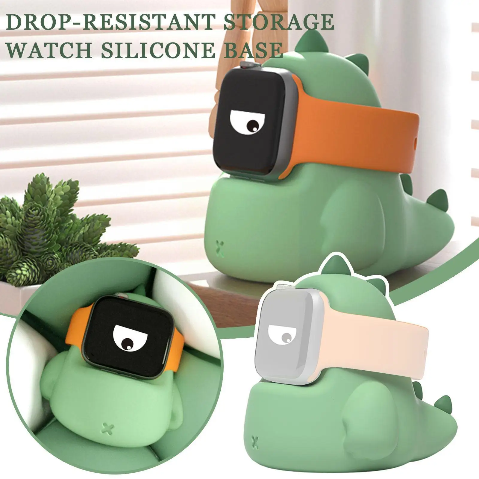

cute dinosaur shape Charger Stand Holder for Apple watch Series 45/44/42/41/40/38mm For iWatch 7/6/SE/5/4/3/2/1 Charging Do W5F8