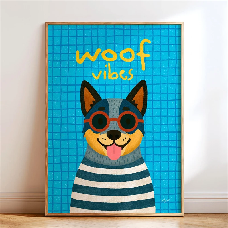 

Винтажный постер с иллюстрациями животных, стиль бохо