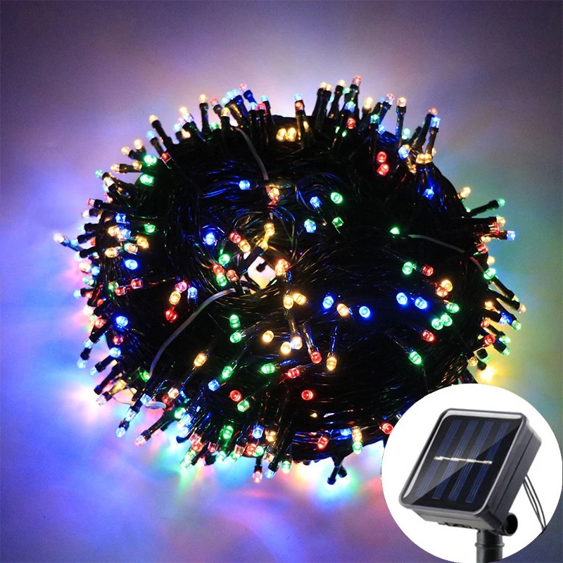 

Solar String Fairy Light LED Waterproof Outdoor 12M/32M Garland Solar Power Street Lamp Festoon Christmas Party For Garden Decor