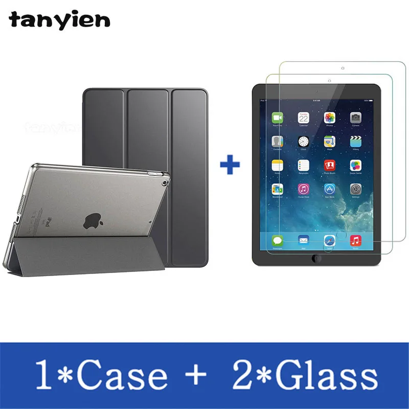 

Чехол для планшета Apple iPad 2 3 4 9,7 2-го 3-го 4-го поколения, тройного сложения, кожаный чехол-подставка, Магнитный смарт-чехол + закаленное стекло