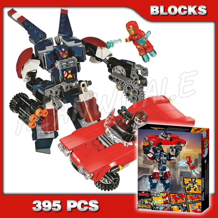 

395 шт., Детский конструктор «Железный истребитель»