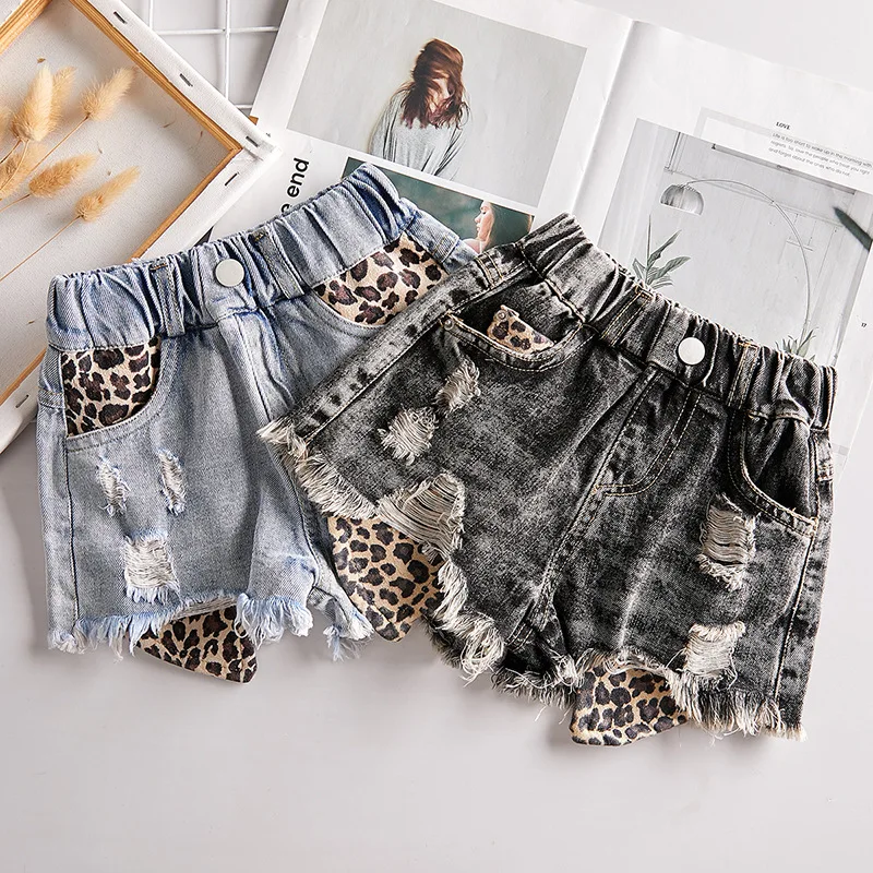 

Girls Shorts Children's Wear Ripped Denim Shorts 2022 New Summer Fashion Five-point Pants Baby Children's Pants