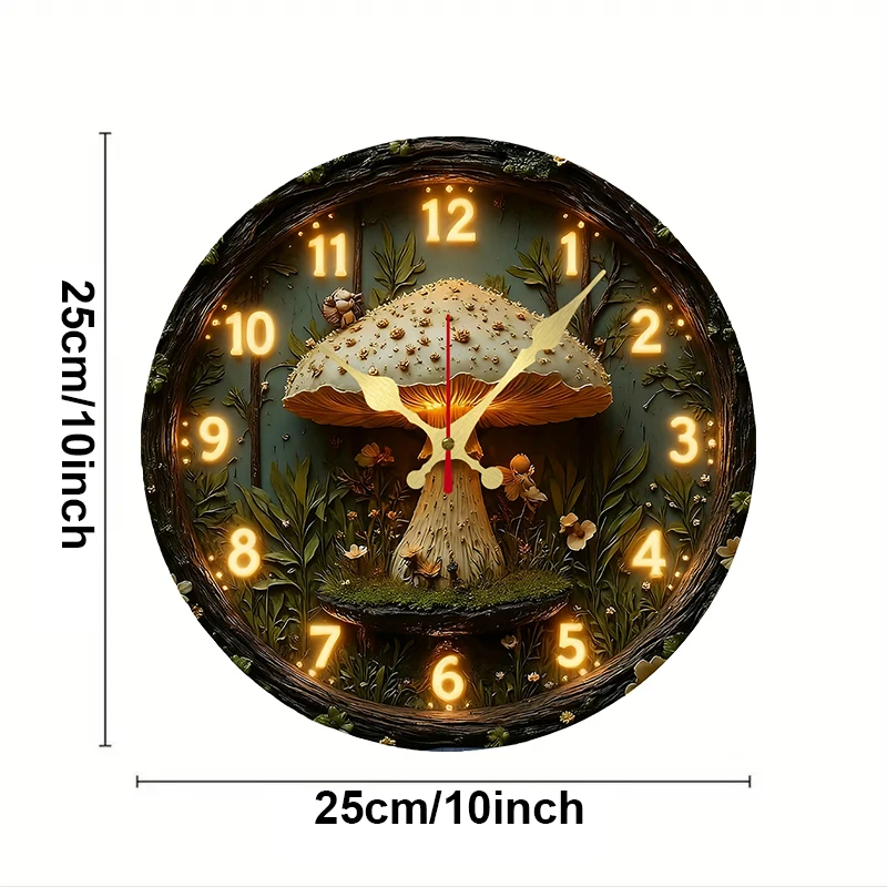 

Деревянные бесшумные настенные часы "Лесные грибы"