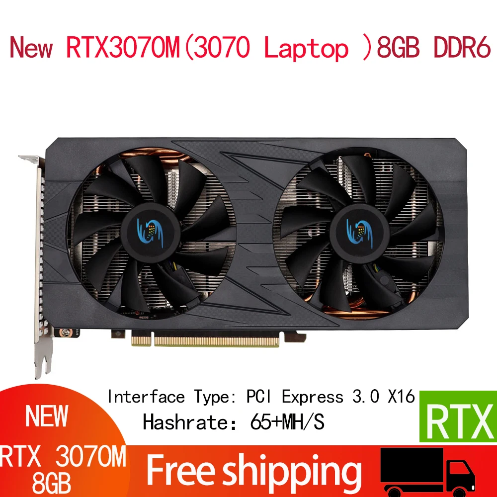 NEW Video card RTX 3070M (3070 Laptop) 8GB 256Bit DDR6 Non LHR perfectly compatible with mining BTC ETH speed reaches 65+MH/S rtx 3070 laptop
