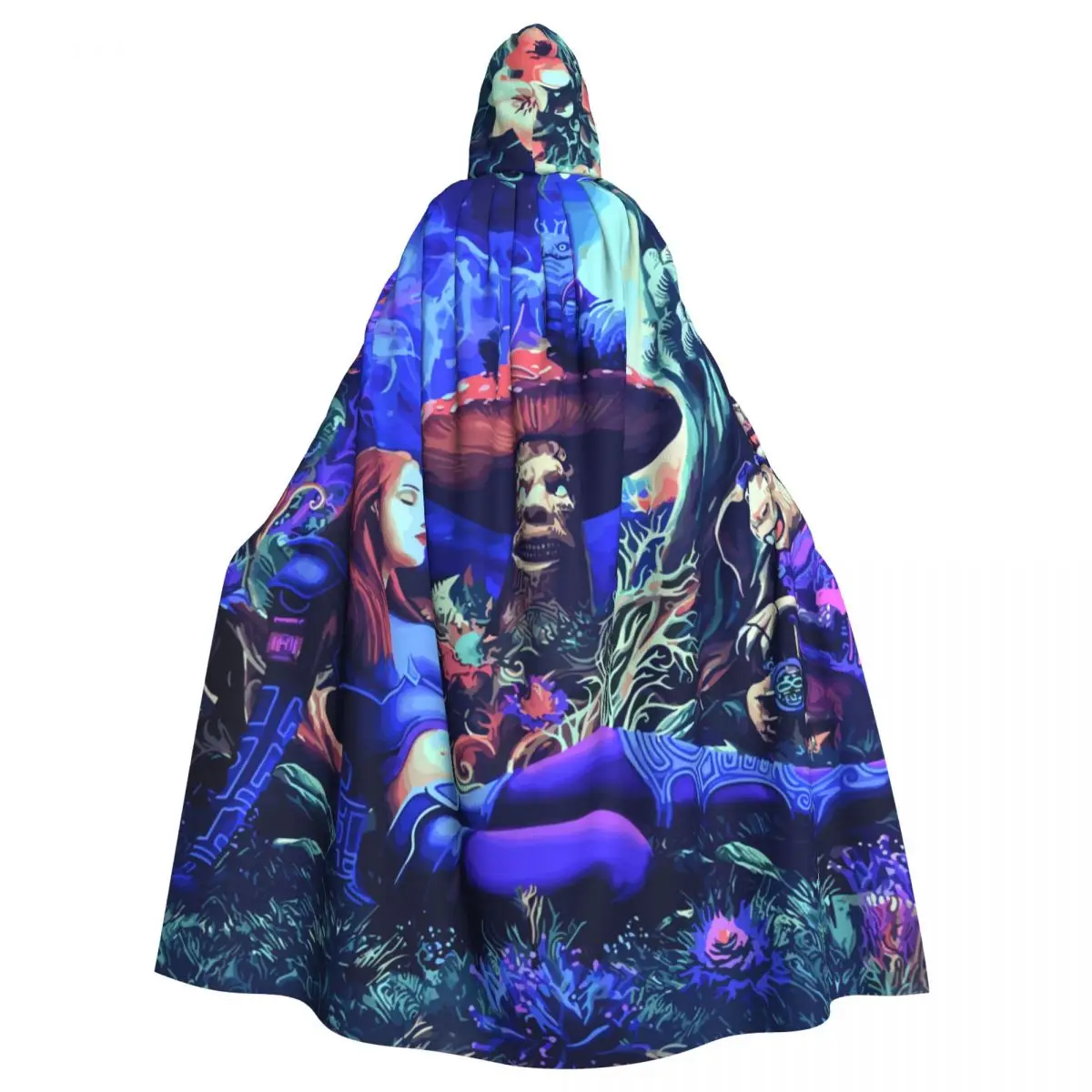 

Adult Cloak Cape Hooded Alice Fantasy Medieval Costume Witch Wicca Vampire Elf Purim Carnival Party