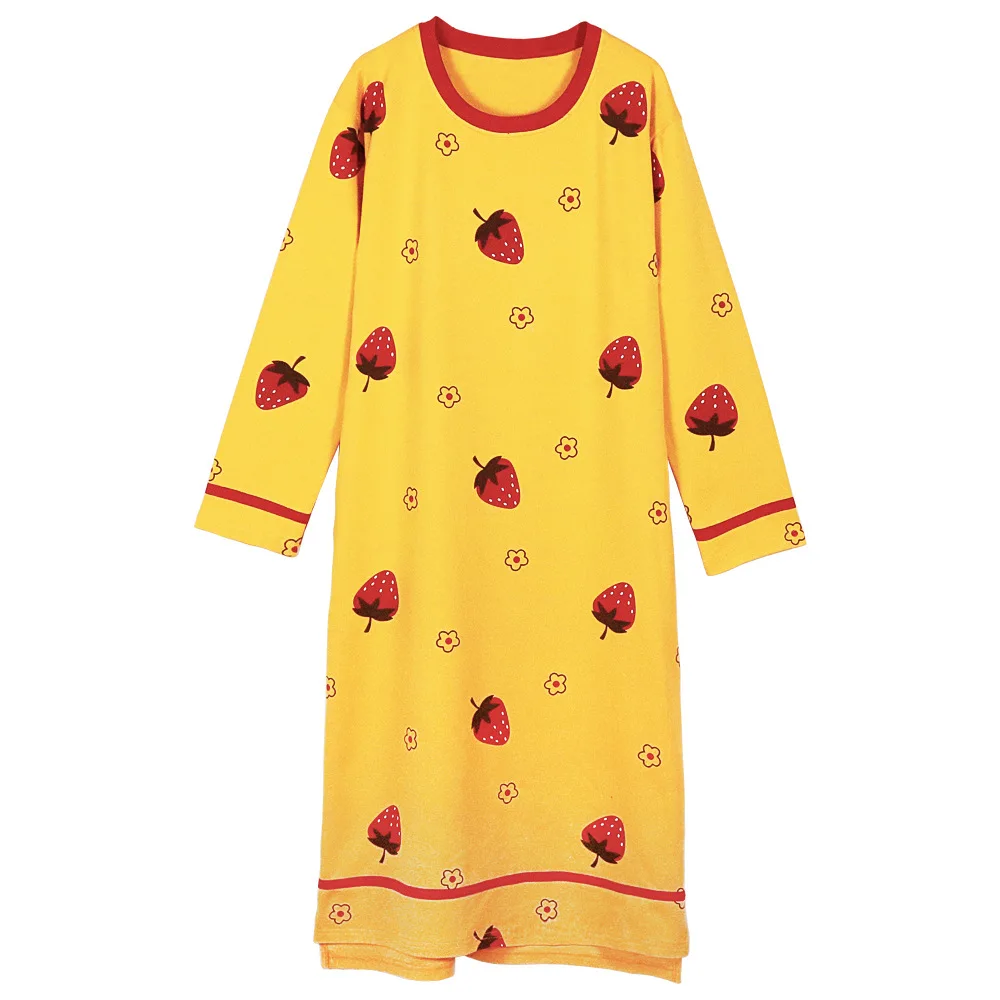 Spring and Autumn New Women's Nightdress Long Sleeve Loose Home Service Nightwear Sexy Sleepwear Women Night Gown Sleep Tops